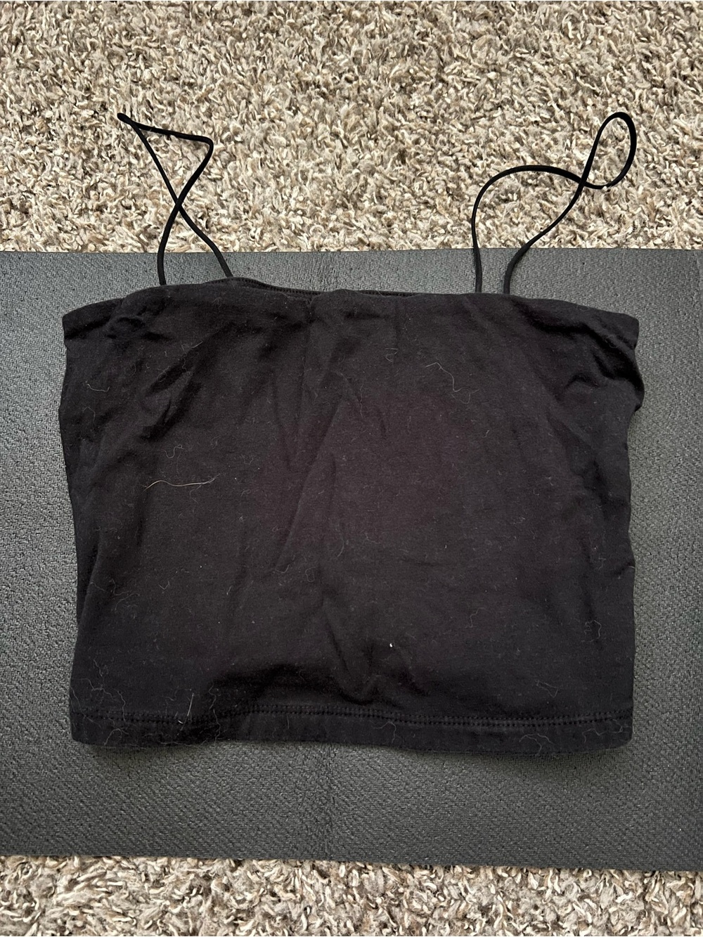 Aeropostale Black Spaghetti Strap Crop Tank